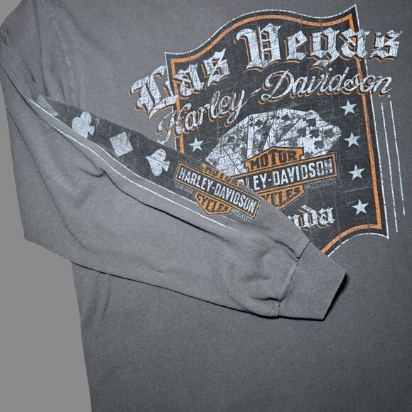 Harley-Davidson Las Vegas Gray LS Graphic Tee Mens Size L GUC 2019 - Picture 6 of 10